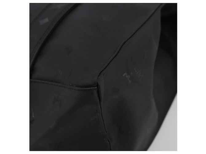 MCM Vicetos Tote Bag PVC Leder Schwarz Goldfarben Auth BA14872 - Ansicht 10