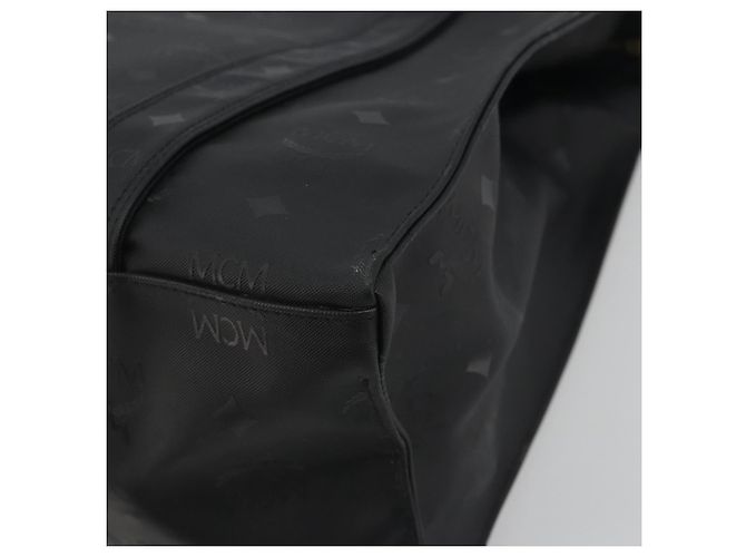 MCM Vicetos Tote Bag PVC Leder Schwarz Goldfarben Auth BA14872 - Ansicht 12