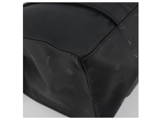 MCM Vicetos Tote Bag PVC Leder Schwarz Goldfarben Auth BA14872 - Ansicht 13