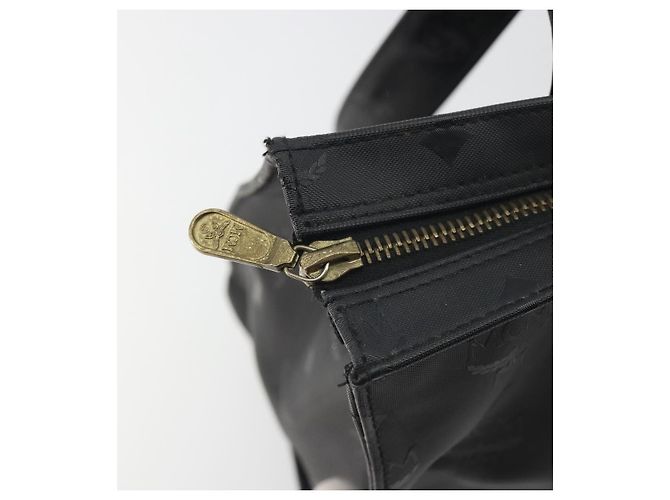 MCM Vicetos Tote Bag PVC Leder Schwarz Goldfarben Auth BA14872 - Ansicht 16