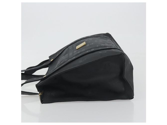 MCM Vicetos Tote Bag PVC Leder Schwarz Goldfarben Auth BA14872 - Ansicht 5