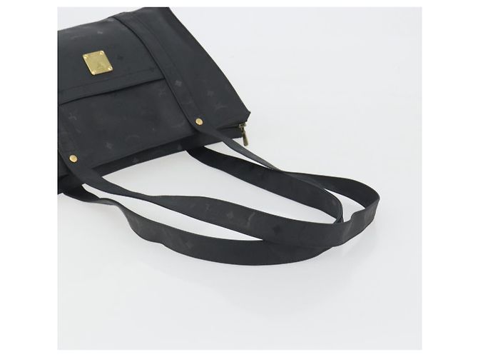 MCM Vicetos Tote Bag PVC Leder Schwarz Goldfarben Auth BA14872 - Ansicht 7