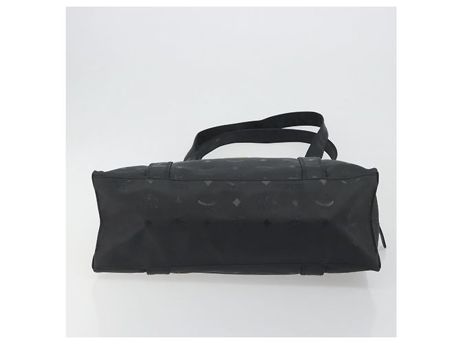 MCM Vicetos Tote Bag PVC Leder Schwarz Goldfarben Auth BA14872 - Ansicht 9