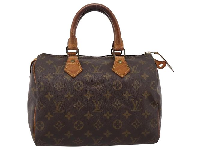 Borsa a mano LOUIS VUITTON Monogram Speedy 25 M41528 LV Auth 196417 Monogramma - vista 13