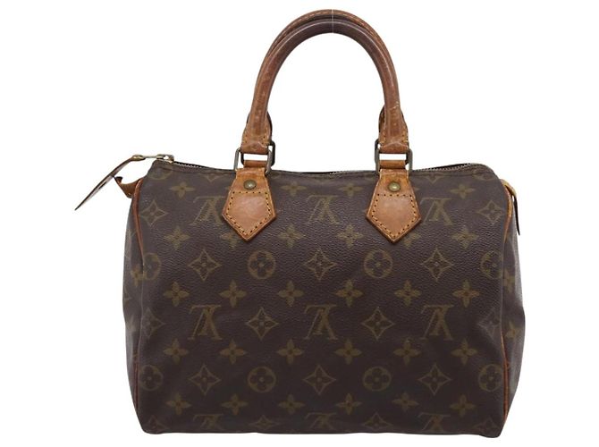 Borsa a mano LOUIS VUITTON Monogram Speedy 25 M41528 LV Auth 196417 Monogramma - vista 2