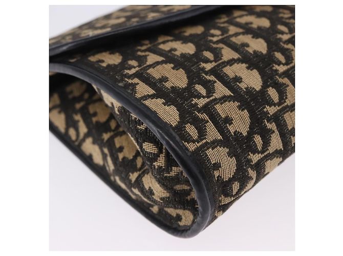 Bolso de hombro Christian Dior Trotter Canvas Navy Gold Auth BA15128 Dorado Azul marino - vista 12
