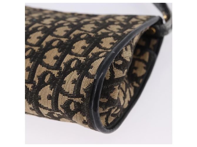 Bolso de hombro Christian Dior Trotter Canvas Navy Gold Auth BA15128 Dorado Azul marino - vista 15