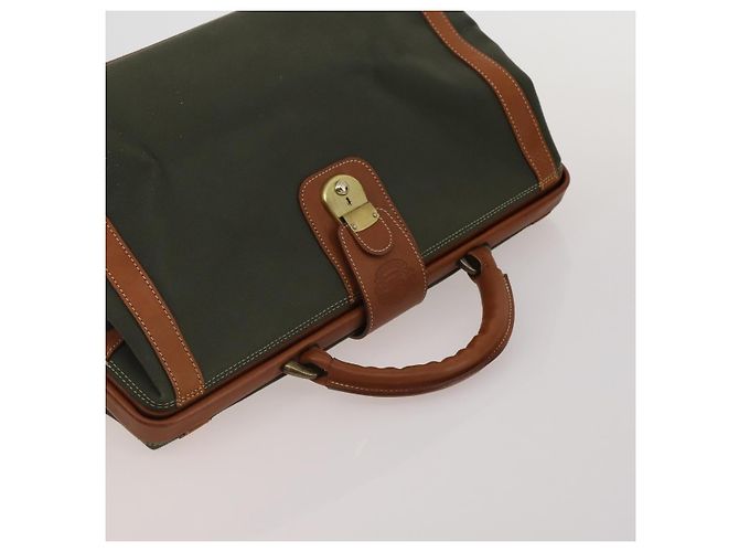 Borsa da lavoro BURBERRY in pelle e tela set da 4 Khaki Black Auth 190008 - vista 11