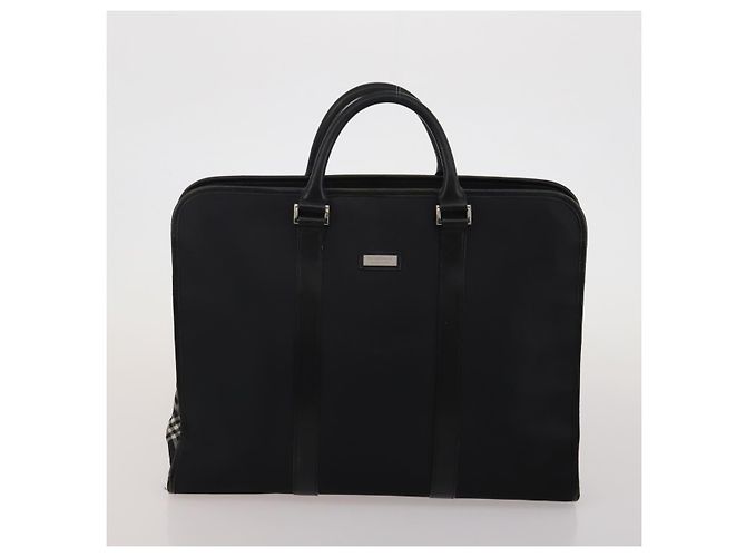 Borsa da lavoro BURBERRY in pelle e tela set da 4 Khaki Black Auth 190008 - vista 14