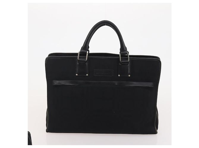 Borsa da lavoro BURBERRY in pelle e tela set da 4 Khaki Black Auth 190008 - vista 20