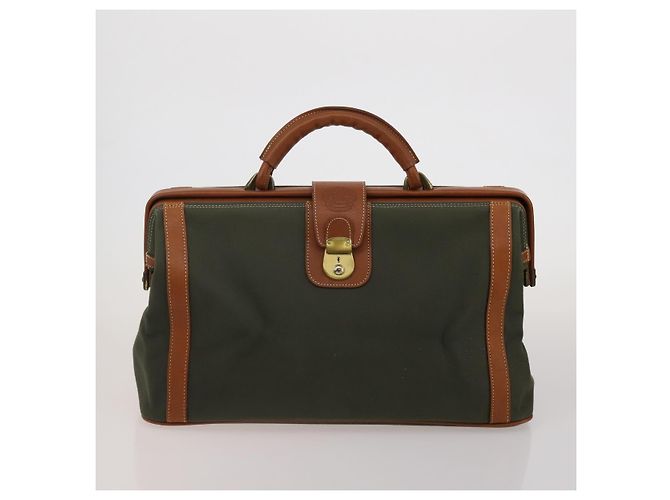 Borsa da lavoro BURBERRY in pelle e tela set da 4 Khaki Black Auth 190008 - vista 8