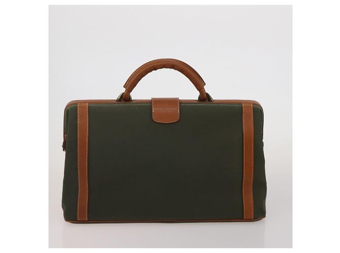 Borsa da lavoro BURBERRY in pelle e tela set da 4 Khaki Black Auth 190008 - vista 9