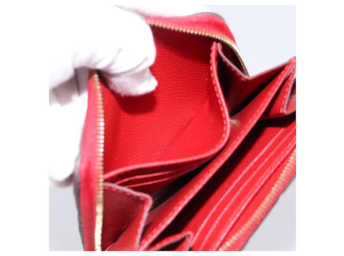LOUIS VUITTON Monogram Empreinte Zippy Coin Purse Wallet Red M63696 Auth BA15266 Rosso - vista 10