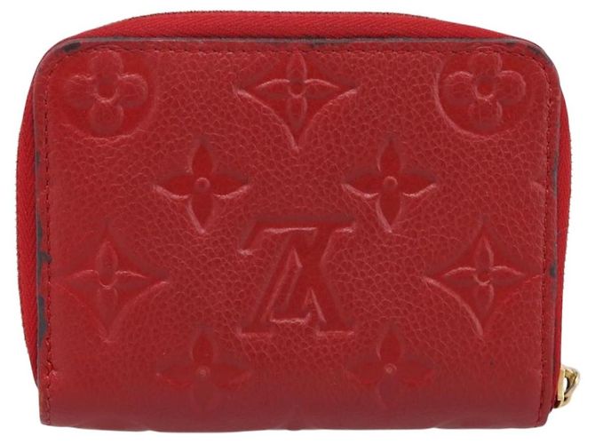 LOUIS VUITTON Monogram Empreinte Zippy Coin Purse Wallet Red M63696 Auth BA15266 Rosso - vista 2