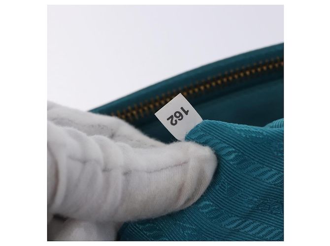 Borsa a mano PRADA Galleria in pelle Saffiano Turquoise Blue Gold Auth 198284V D'oro Turchese - vista 11