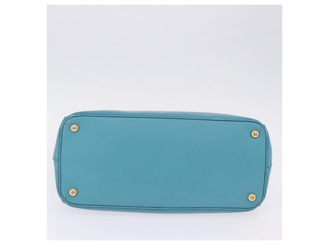 Borsa a mano PRADA Galleria in pelle Saffiano Turquoise Blue Gold Auth 198284V D'oro Turchese - vista 5