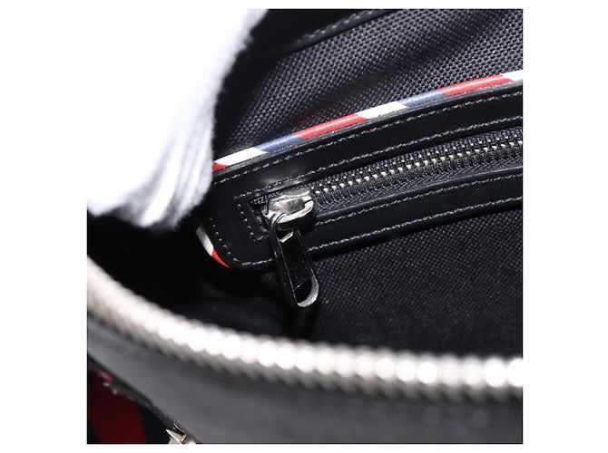 Sac Courier GUCCI GG Supreme Sherry Line PVC Noir Argent 474137 Auth 198699M Argenté - vue 21