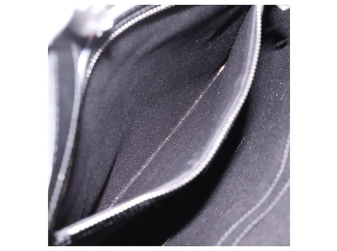 Sac Courier GUCCI GG Supreme Sherry Line PVC Noir Argent 474137 Auth 198699M Argenté - vue 22