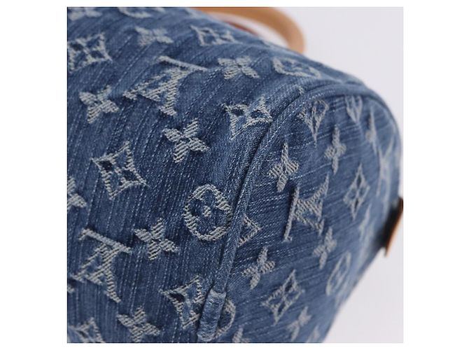Borsa a mano LOUIS VUITTON Monogram Denim Neo Speedy Blue M95019 LV Auth am12404SM - vista 16