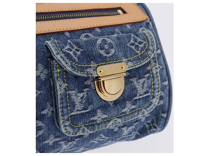 Borsa a mano LOUIS VUITTON Monogram Denim Neo Speedy Blue M95019 LV Auth am12404SM - vista 19