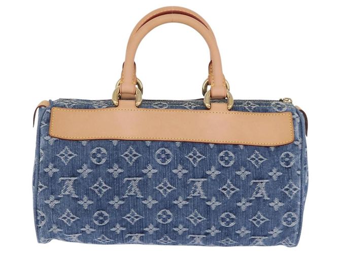 Borsa a mano LOUIS VUITTON Monogram Denim Neo Speedy Blue M95019 LV Auth am12404SM - vista 2