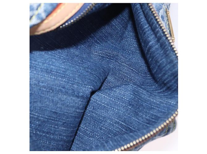Borsa a mano LOUIS VUITTON Monogram Denim Neo Speedy Blue M95019 LV Auth am12404SM - vista 24