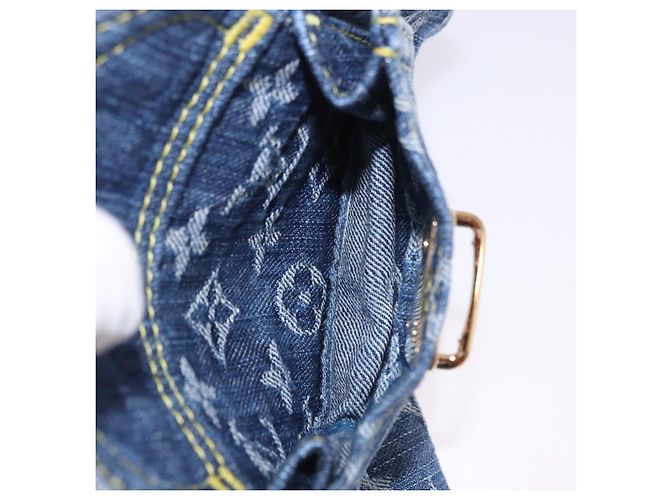 Borsa a mano LOUIS VUITTON Monogram Denim Neo Speedy Blue M95019 LV Auth am12404SM - vista 25