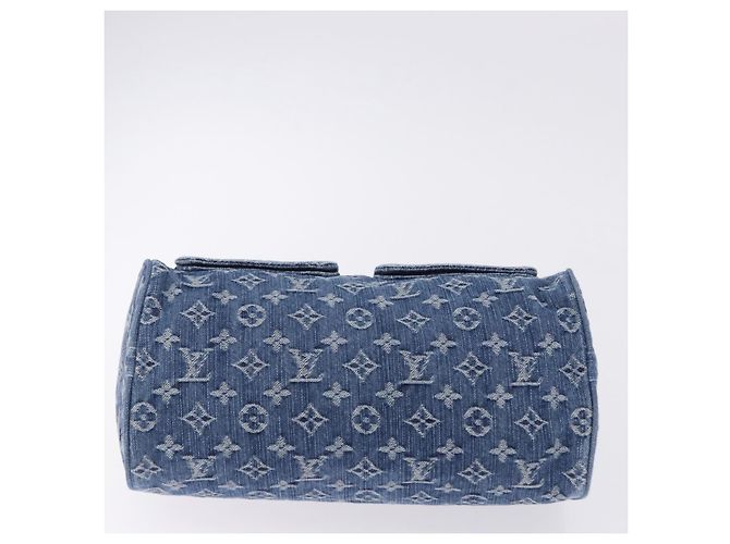 Borsa a mano LOUIS VUITTON Monogram Denim Neo Speedy Blue M95019 LV Auth am12404SM - vista 5