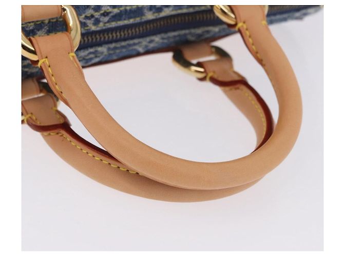 Borsa a mano LOUIS VUITTON Monogram Denim Neo Speedy Blue M95019 LV Auth am12404SM - vista 7