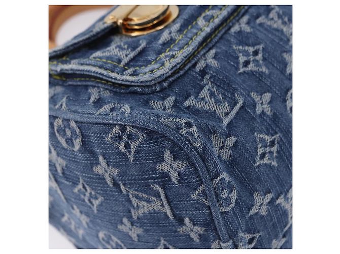 Borsa a mano LOUIS VUITTON Monogram Denim Neo Speedy Blue M95019 LV Auth am12404SM - vista 9