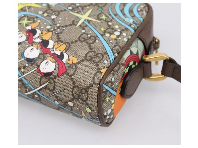 GUCCI GG Supreme Disney Donald Shoulder Bag PVC Beige 648124 Auth BA14784SAM - view 12
