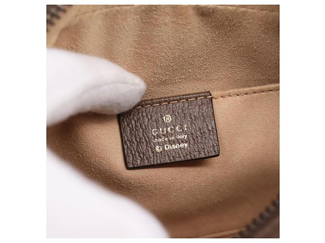 GUCCI GG Supreme Disney Donald Shoulder Bag PVC Beige 648124 Auth BA14784SAM - view 15