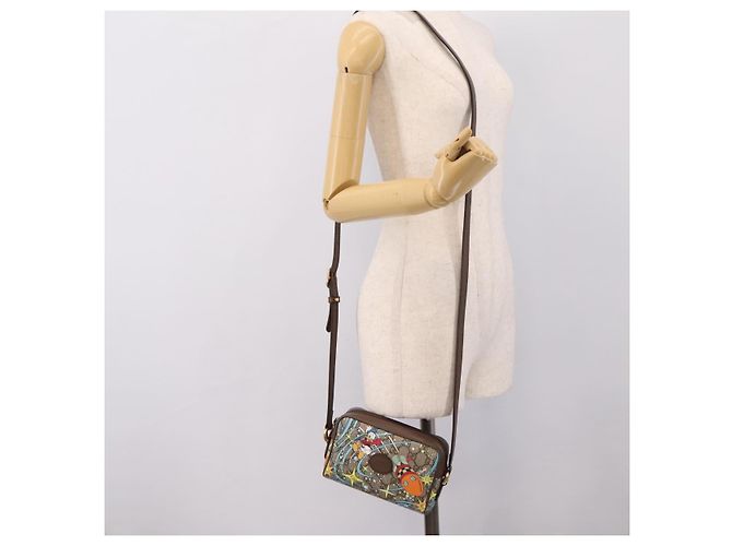 GUCCI GG Supreme Disney Donald Shoulder Bag PVC Beige 648124 Auth BA14784SAM - view 22