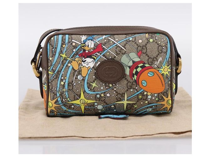 GUCCI GG Supreme Disney Donald Shoulder Bag PVC Beige 648124 Auth BA14784SAM - view 23