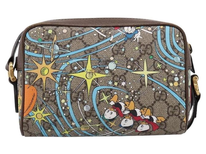 GUCCI GG Supreme Disney Donald Shoulder Bag PVC Beige 648124 Auth BA14784SAM - view 3