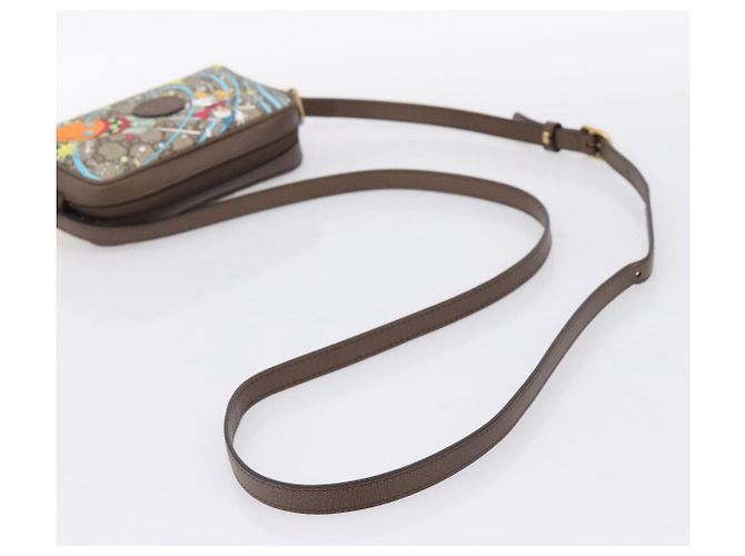 GUCCI GG Supreme Disney Donald Shoulder Bag PVC Beige 648124 Auth BA14784SAM - view 7