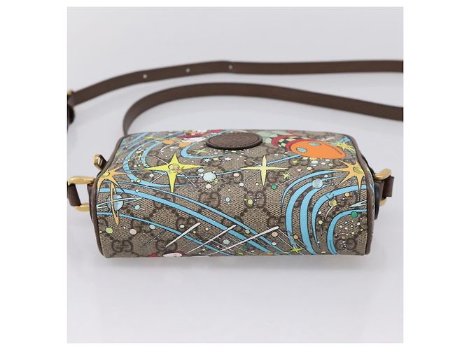 GUCCI GG Supreme Disney Donald Shoulder Bag PVC Beige 648124 Auth BA14784SAM - view 9