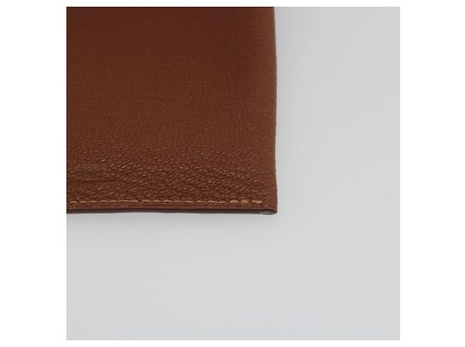 Hermès HERMES Porta Passaporto Tarmac Pelle Marrone Auth 196663V - vista 10