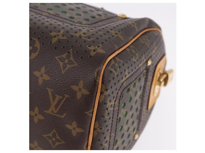 LOUIS VUITTON Monogram Perfo Speedy 30 Hand Bag Green M95181 LV Auth 195957V Verde Monogramma - vista 14