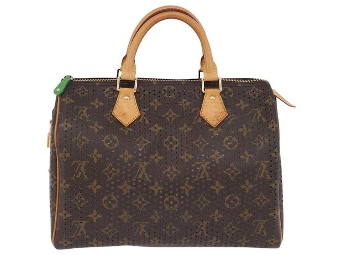 LOUIS VUITTON Monogram Perfo Speedy 30 Hand Bag Green M95181 LV Auth 195957V Verde Monogramma - vista 2