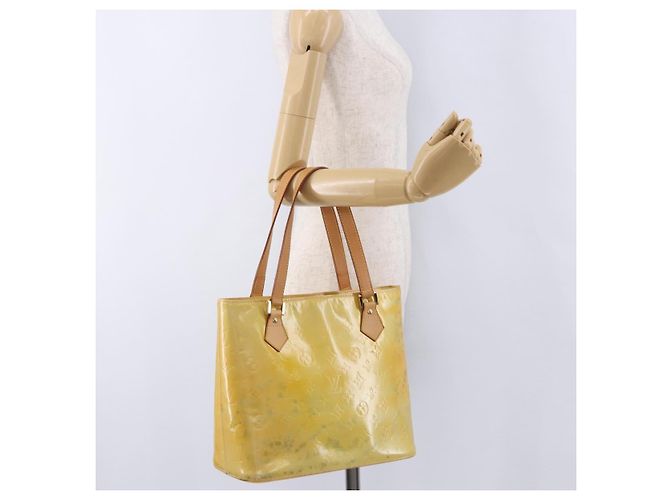 Borsa a mano LOUIS VUITTON Monogram Vernis Houston Gris M91053 LV Auth BA14923 Grigio - vista 25