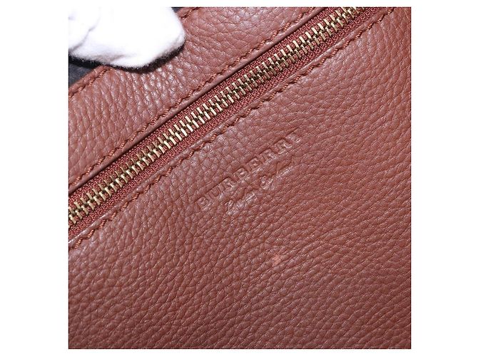 BURBERRY Tote Bag aus Leder, braun, authentisch ka5716 - Ansicht 14