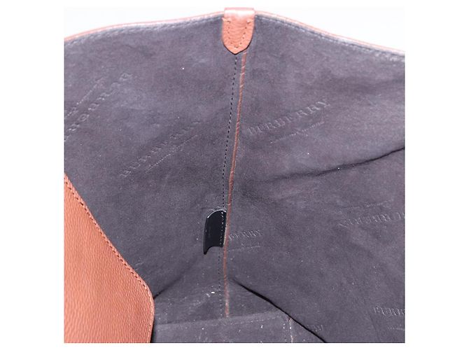 BURBERRY Tote Bag aus Leder, braun, authentisch ka5716 - Ansicht 16