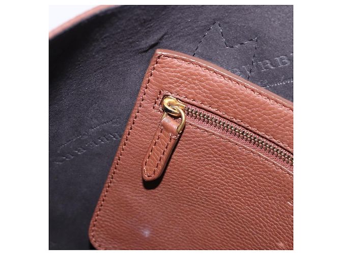 BURBERRY Tote Bag aus Leder, braun, authentisch ka5716 - Ansicht 18