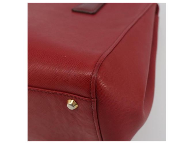 Borsa a mano BURBERRY in pelle rossa e oro Auth 196605 Rosso D'oro - vista 10