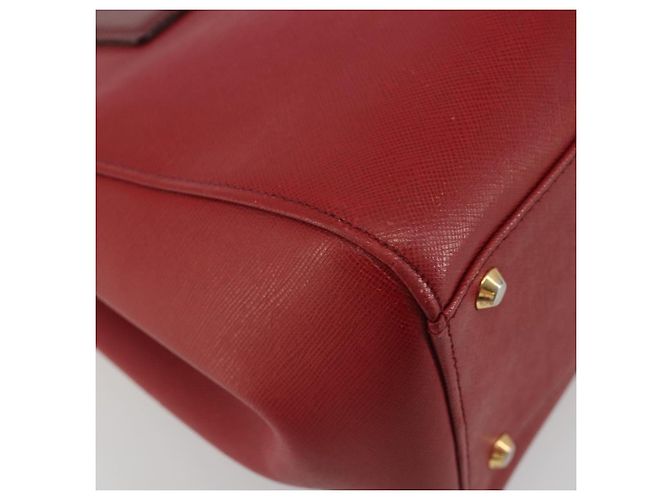 Borsa a mano BURBERRY in pelle rossa e oro Auth 196605 Rosso D'oro - vista 11