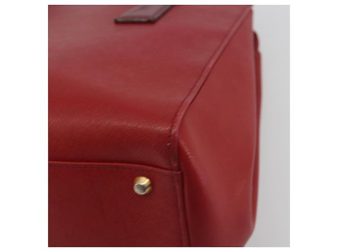 Borsa a mano BURBERRY in pelle rossa e oro Auth 196605 Rosso D'oro - vista 12