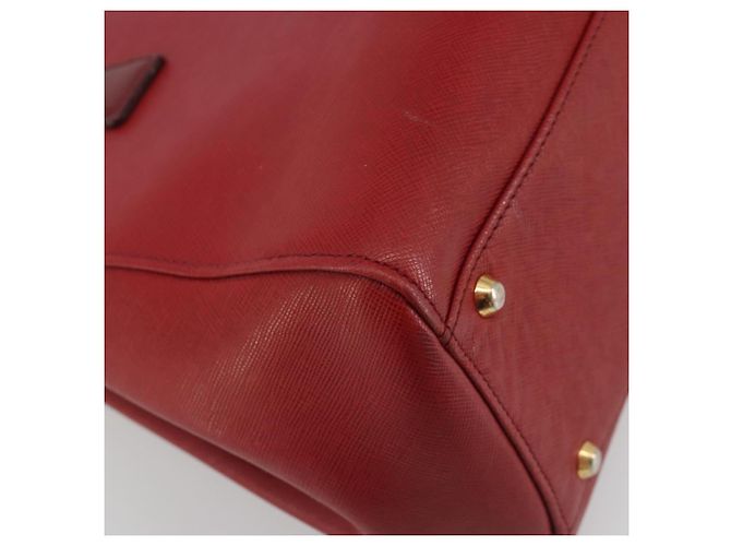 Borsa a mano BURBERRY in pelle rossa e oro Auth 196605 Rosso D'oro - vista 13