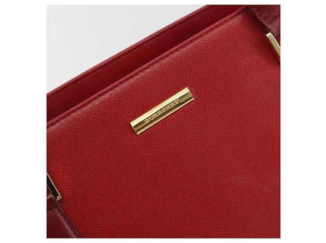 Borsa a mano BURBERRY in pelle rossa e oro Auth 196605 Rosso D'oro - vista 14