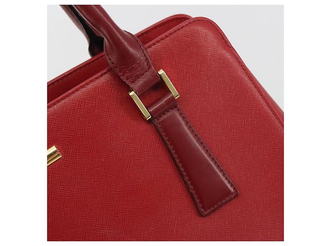 Borsa a mano BURBERRY in pelle rossa e oro Auth 196605 Rosso D'oro - vista 15